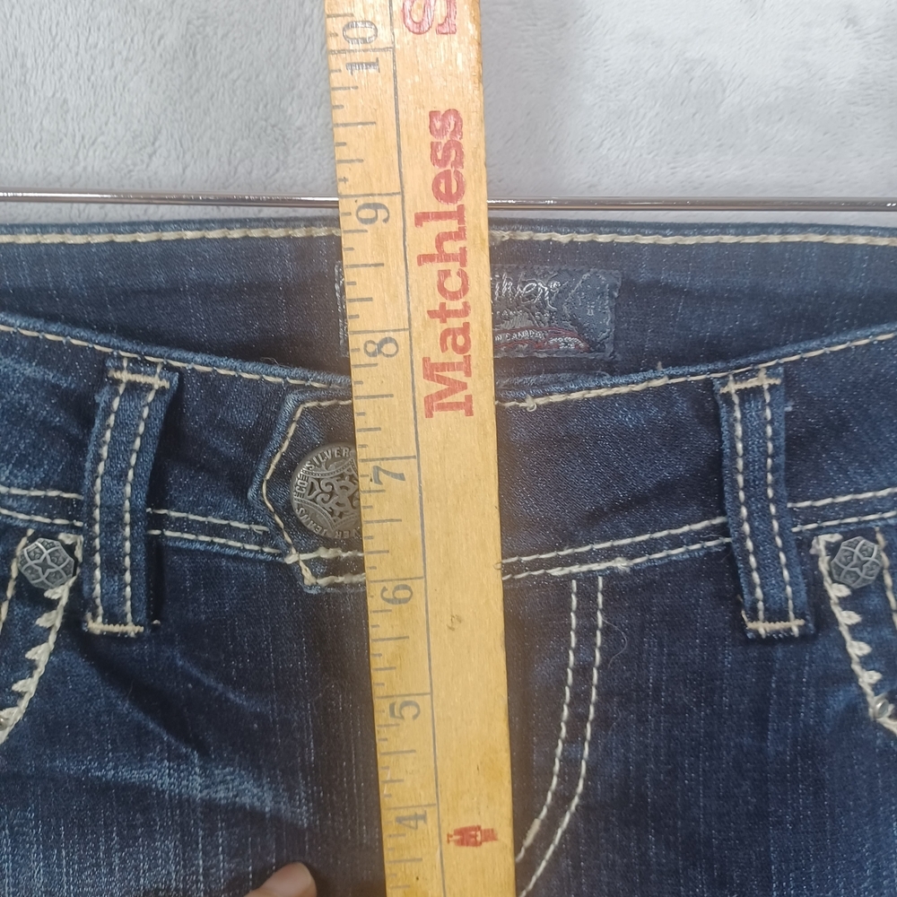 Silver Jeans Tuesday Women's Bootcut Jeans W27 L31Size 6 Dark Wash Embroidered - Picture 14 of 16